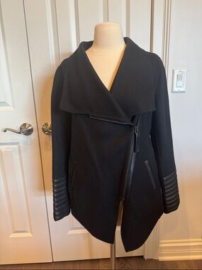 Mackage Black Asymmetrical Zip Coat